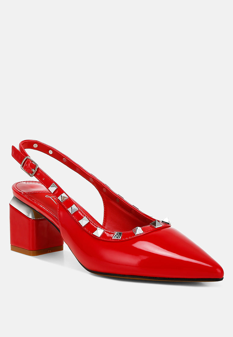 Hiral Stud Embellished Slingback Sandals-1