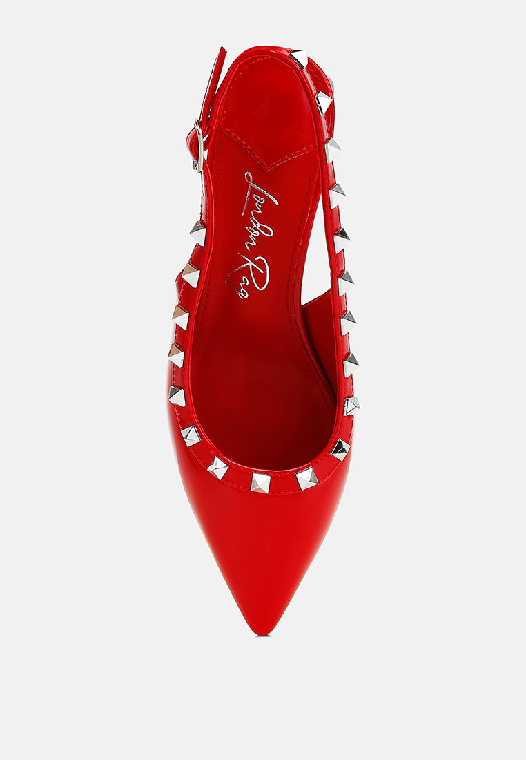 Hiral Stud Embellished Slingback Sandals-3