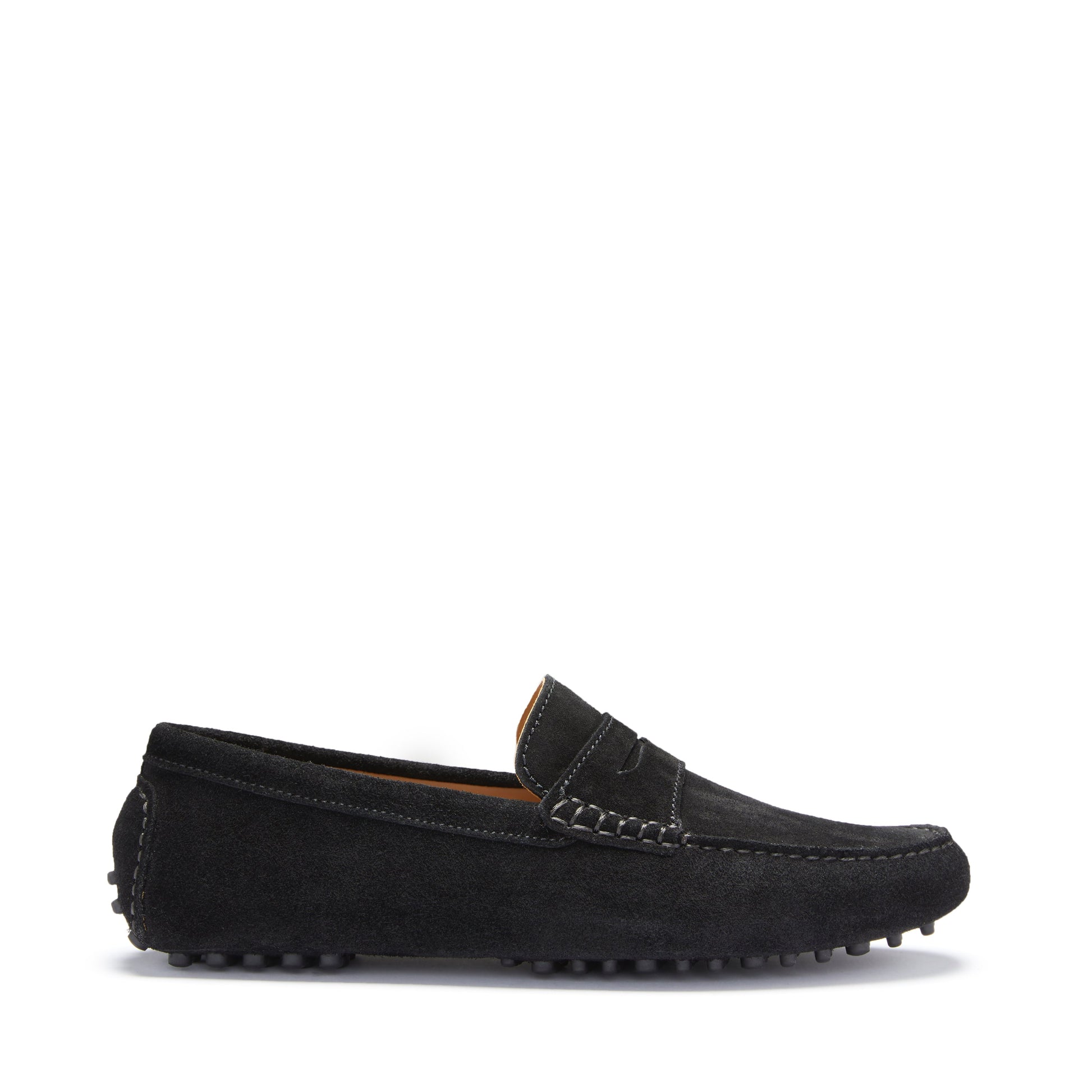 Penny Driving Loafers, black suede-0