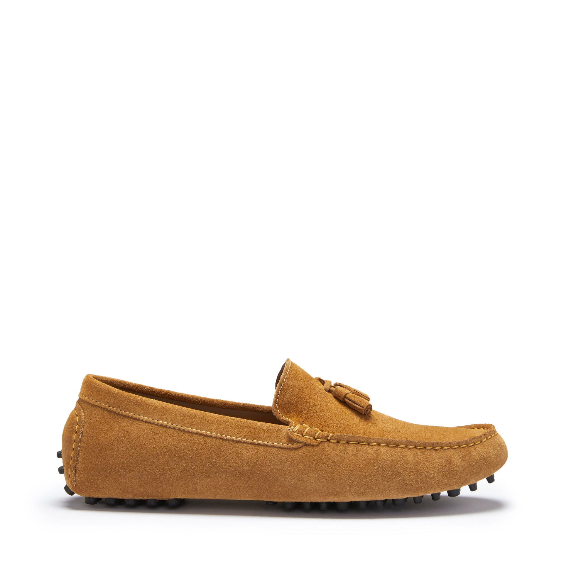 Tasselled Driving Loafers, tobacco suede-0