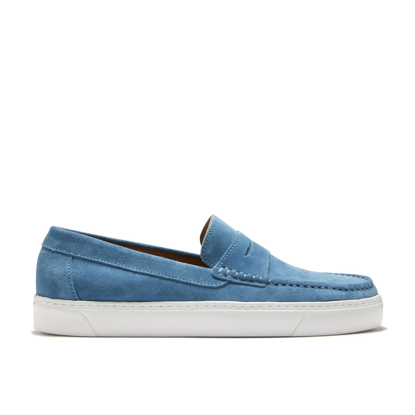 Slip-on Sneaker Loafers, petrol blue suede-0