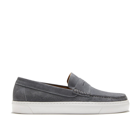 Slip-on Sneaker Loafers, slate grey suede-0