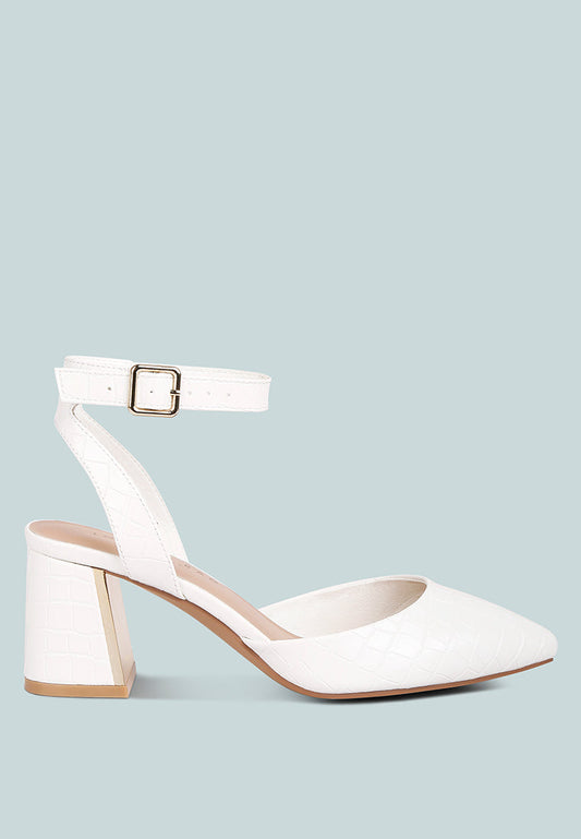 Hyatt Metallic Sling Block Heel Sandals-0