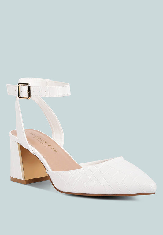 Hyatt Metallic Sling Block Heel Sandals-1