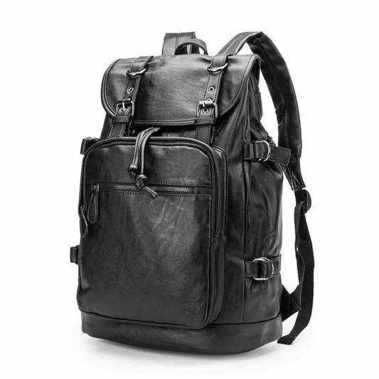 Leather backpack-0