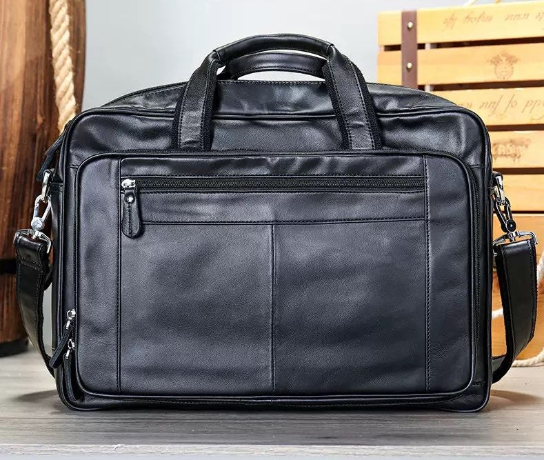 Rossie Viren Vegetable Brown Large Double Zip Briefcase-1