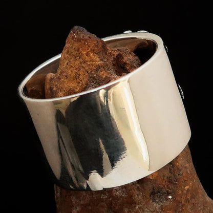 Excellent crafted Men's Medical Weed Ring Marihuana Leaf - Sterling Silver-3
