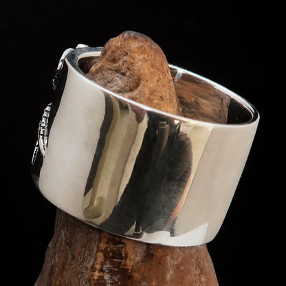 Excellent crafted Men's Medical Weed Ring Marihuana Leaf - Sterling Silver-4