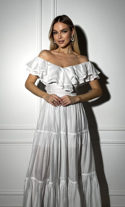 ruffled boho dress