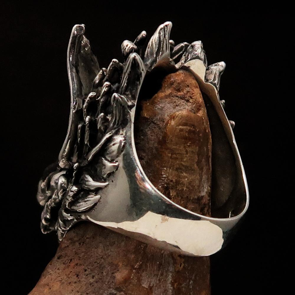 Excellent crafted Men's Animal Ring Male Dragon Sterling Silver 925-3