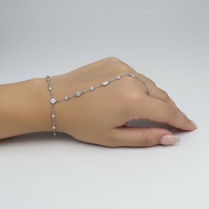 Seraphine CZ Hand Chain Bracelet-0