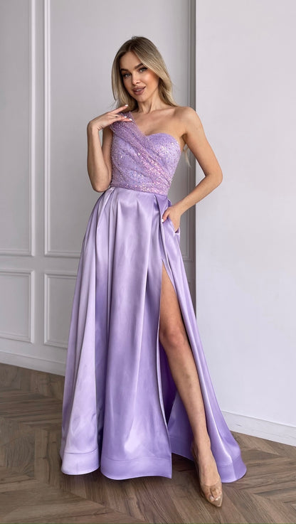 Elegant Formal Asymmetrical Maxi Dress-19