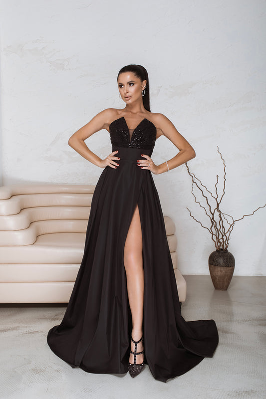 Black Corset Maxi Dress | Made to Measure | GLOWSYOU