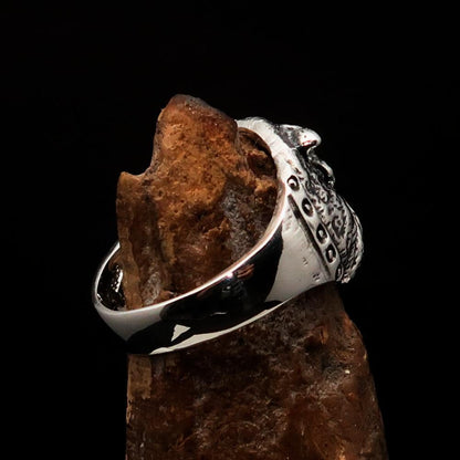 Excellent crafted Men's Animal Ring Male Bulldog Sterling Silver 925-2