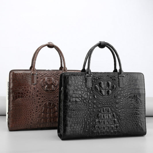 Crocodile Briefcase, Genuine Crocodile Leather Business Briefcase-1
