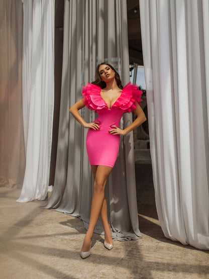 Pretty Pink Ruffle Charm Dress-1