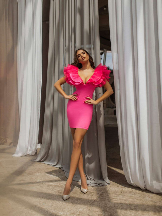 Pretty Pink Ruffle Charm Dress-1