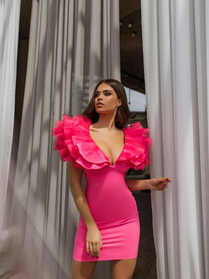 Pretty Pink Ruffle Charm Dress-0