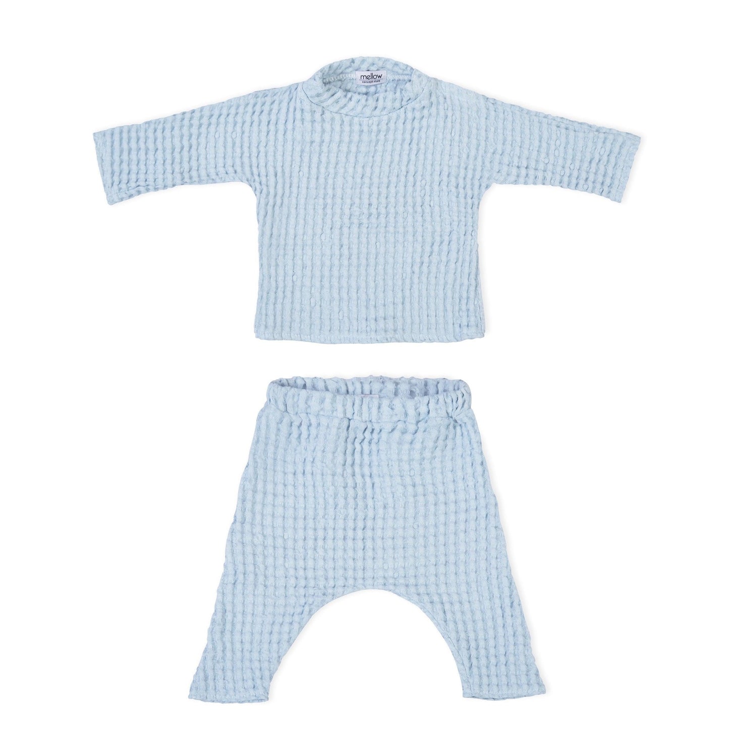Linen Baby/Kid Clothing Set - Blue-0