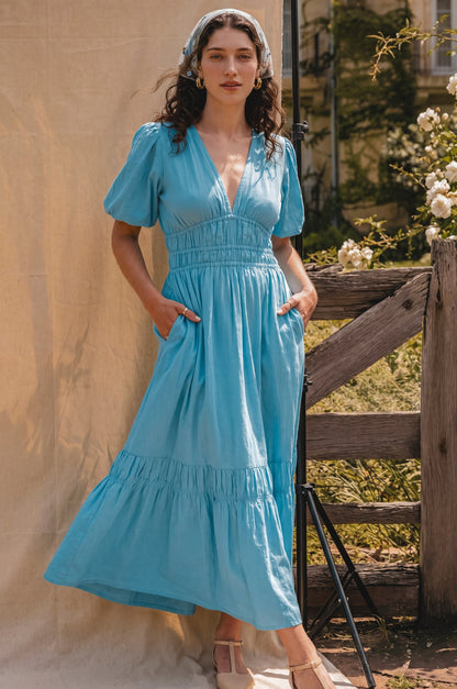 Ida Linen Midi Dress-0