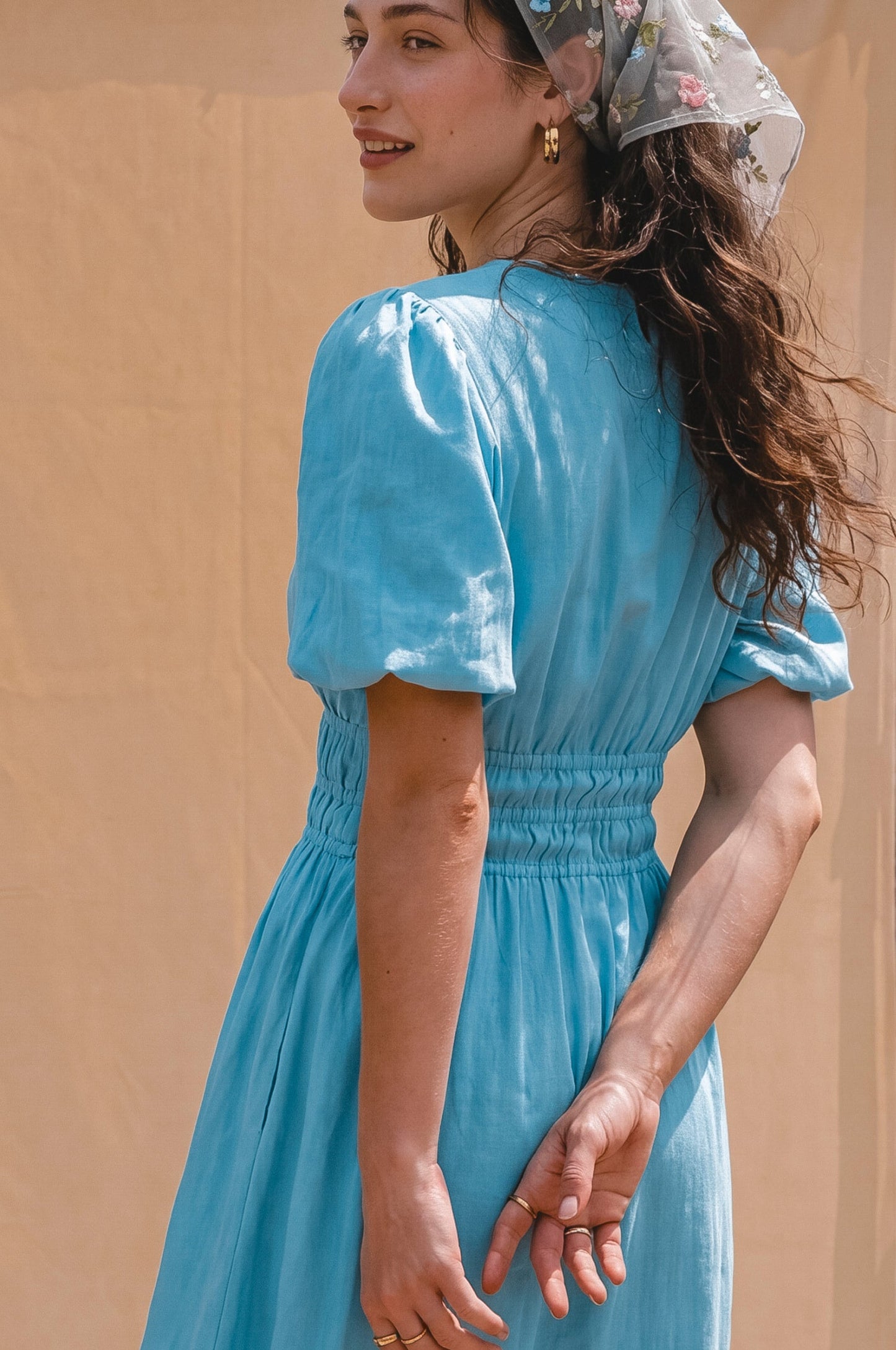 Ida Linen Midi Dress-3