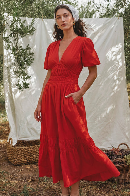 Ida Linen Midi Dress-2