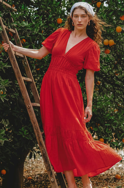 Ida Linen Midi Dress-6