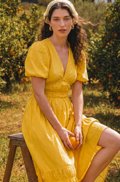 Ida Linen Midi Dress-2