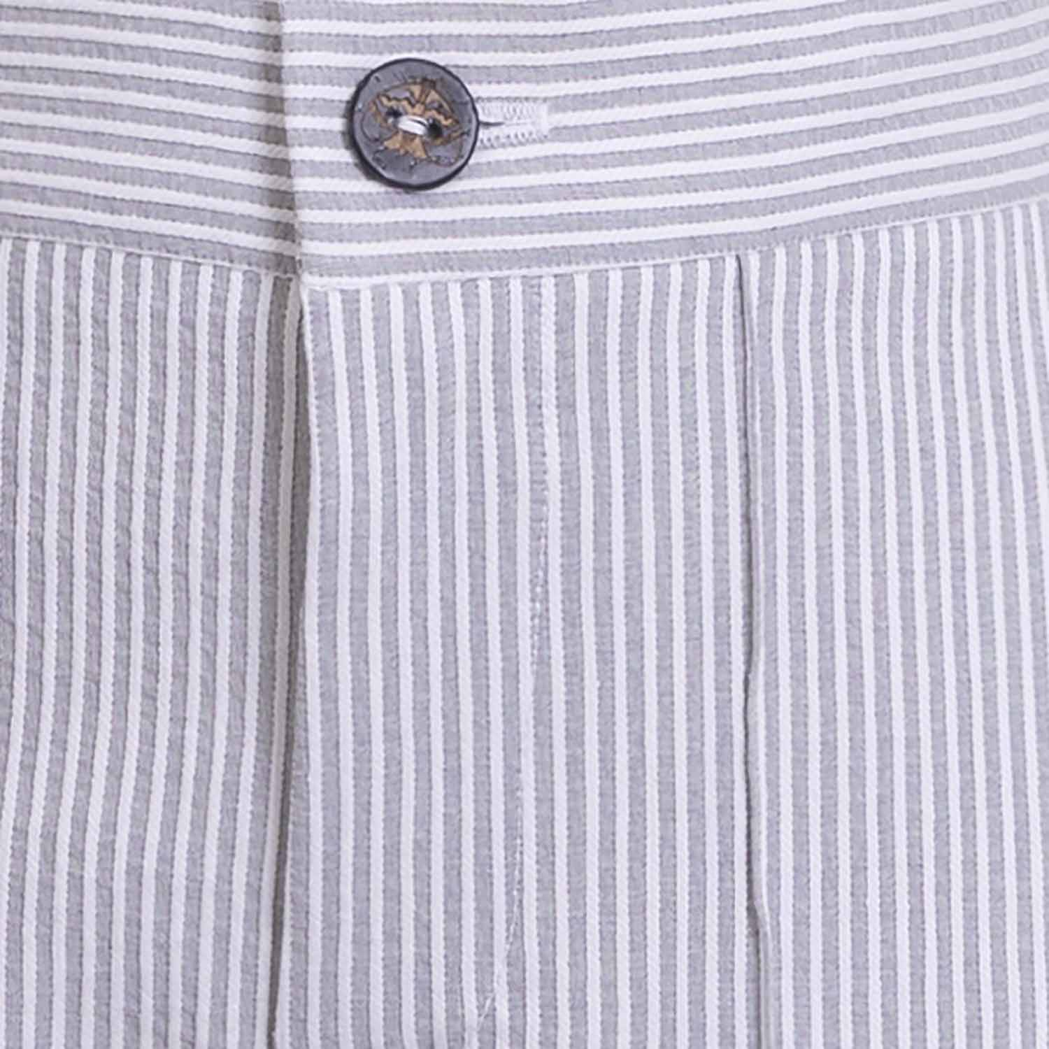 The Striped Short Pants — Grey-3