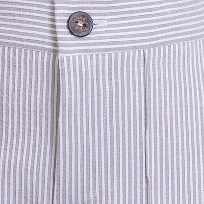 The Striped Short Pants — Grey-3