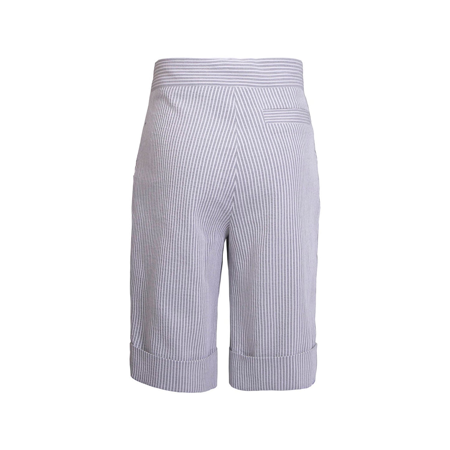 The Striped Short Pants — Grey-2