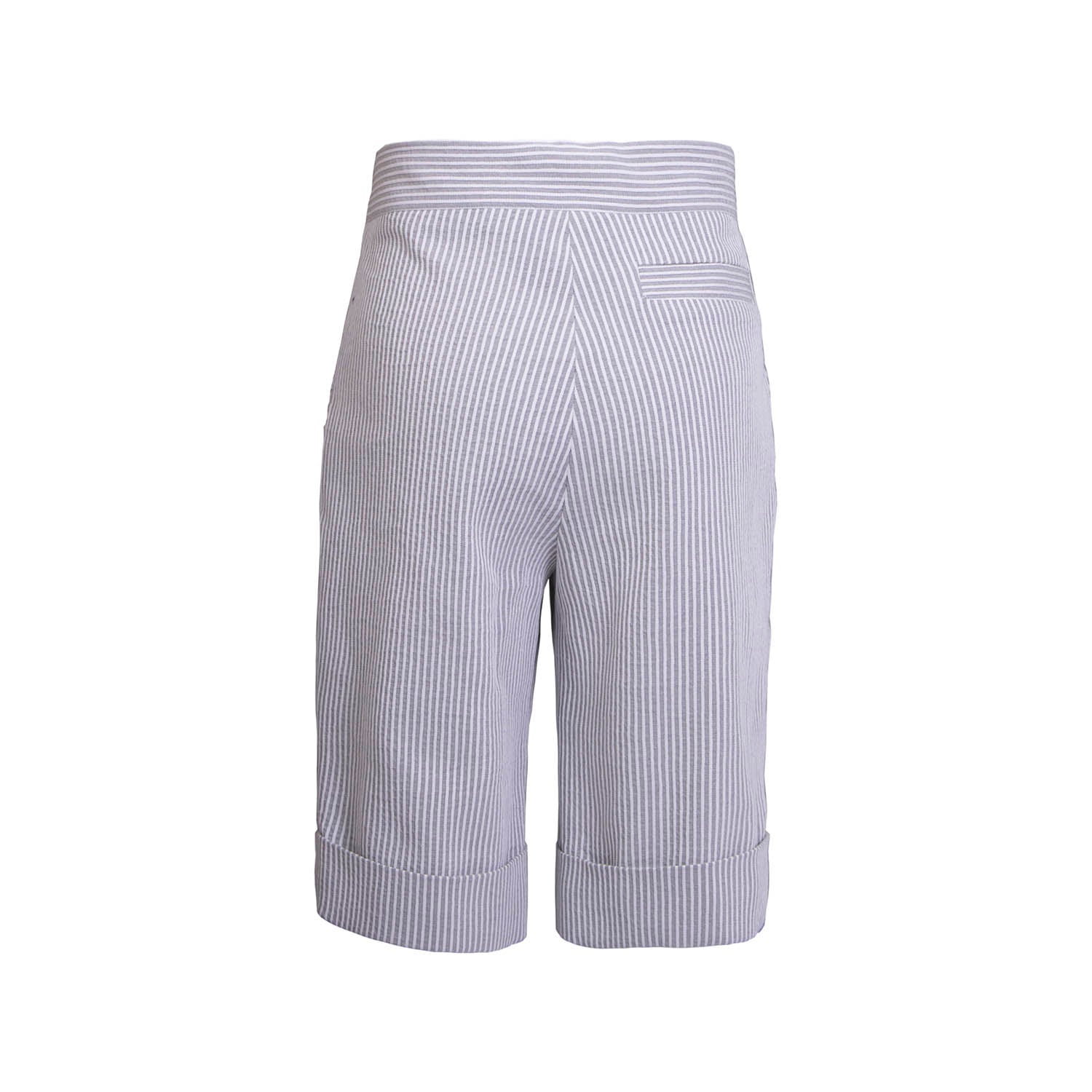 The Striped Short Pants — Grey-2