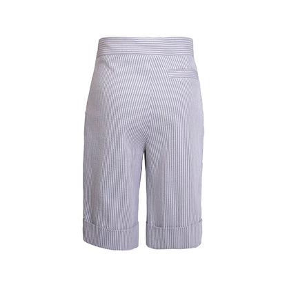 The Striped Short Pants — Grey-2