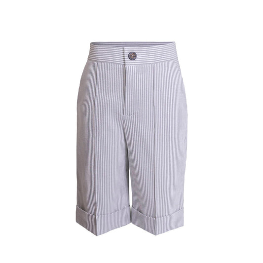 The Striped Short Pants — Grey