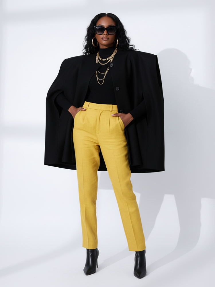 Irregular Woolen Hooded Cape, The Library | Women - BYMANYC ® New York-1