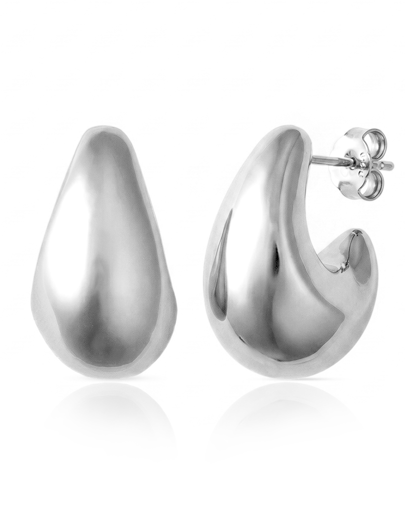 Isabella Molten Sculptural Drop Earrings Gold-1