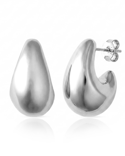 Isabella Molten Sculptural Drop Earrings Gold-1