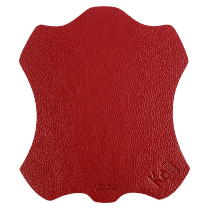 K0001VB | Mouse Pad Made in Italy Full grain genuine leather, dollar grain - Red color - Size: 20 x 23 cm - Package: Tnt tubular bag-0