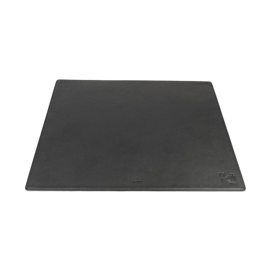 K0044AB | Genuine Full Grain Leather Desk Pad with Dollar Grain - Black Color - Size: 50 x 37 x 0.5 cm - Package: Black Cardboard Envelope-0