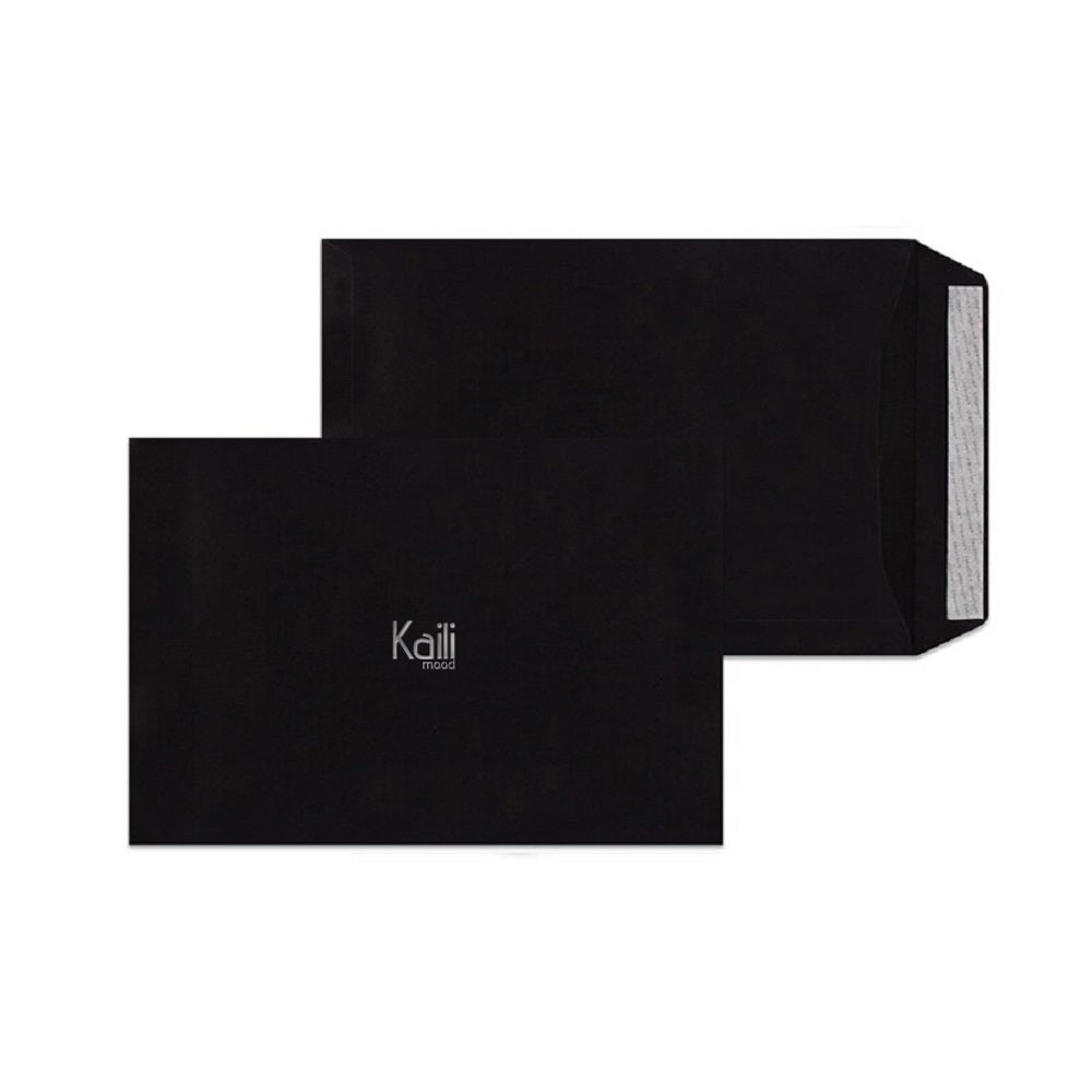 K0044AB | Genuine Full Grain Leather Desk Pad with Dollar Grain - Black Color - Size: 50 x 37 x 0.5 cm - Package: Black Cardboard Envelope-4