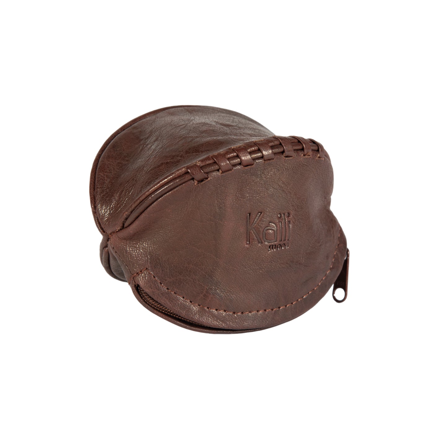 K10655BB | Mini clutch/keychain made of genuine full-grain leather, Volanata. Dark Brown color. Polished Nickel Accessories. Dimensions: 12.5 x 7.5 x 7.5 cm. Packaging: Tnt bag-1