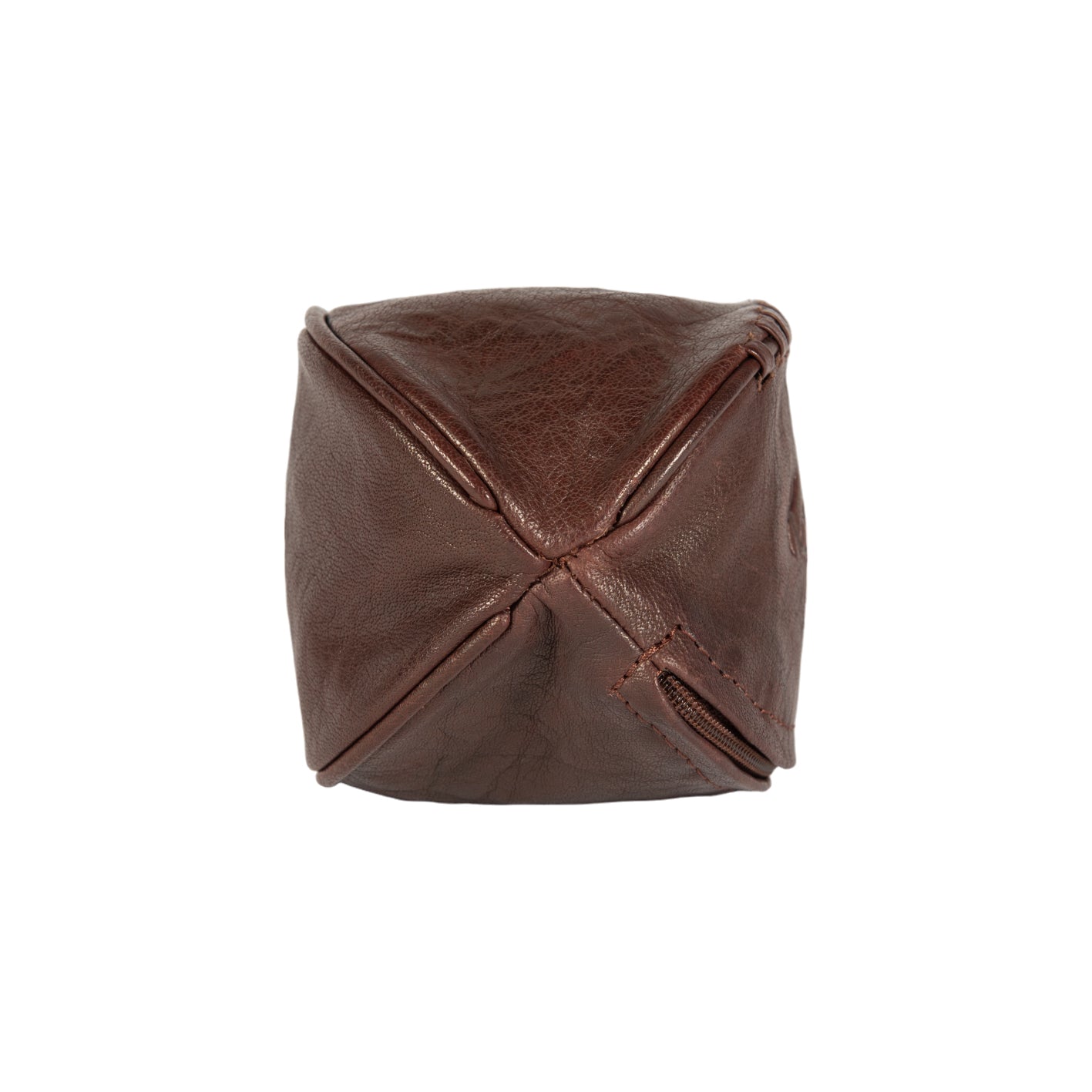 K10655BB | Mini clutch/keychain made of genuine full-grain leather, Volanata. Dark Brown color. Polished Nickel Accessories. Dimensions: 12.5 x 7.5 x 7.5 cm. Packaging: Tnt bag-3