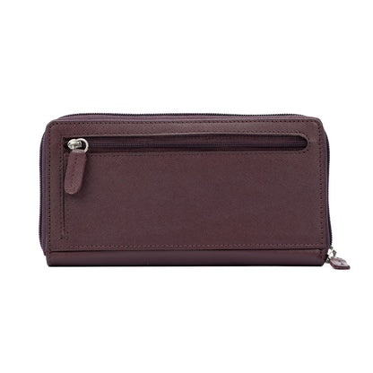K10838XB | Women's Wallet in Saffiano Genuine Leather. Bordeaux color. 6 credit card slots. Size when closed: 18.5 x 10 x 2.5 cm. Packaging: hard bottom/cover Gift Box-1