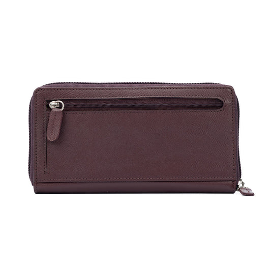 K10838XB | Women's Wallet in Saffiano Genuine Leather. Bordeaux color. 6 credit card slots. Size when closed: 18.5 x 10 x 2.5 cm. Packaging: hard bottom/cover Gift Box-1