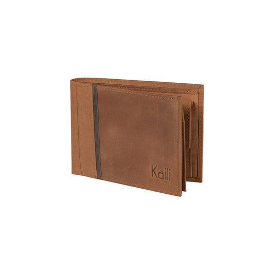 K12204UB | Men's wallet in genuine full-grain leather, Naked. Leather color. RFID protection. Size when closed: 12.5 x 9.5 x 2 cm. Packaging: gift box bottom/cover-0