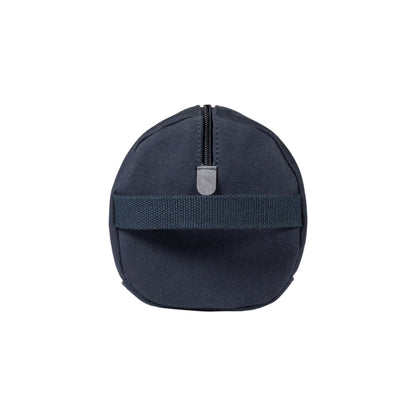 K2005DF | Beauty Case in Canvas 100% Cotton/Full Grain Leather, Naked. Blue color. Side handle. Zipper closure. Dimensions: 25 x 15 x 17 cm. Packaging: Tnt bag-2