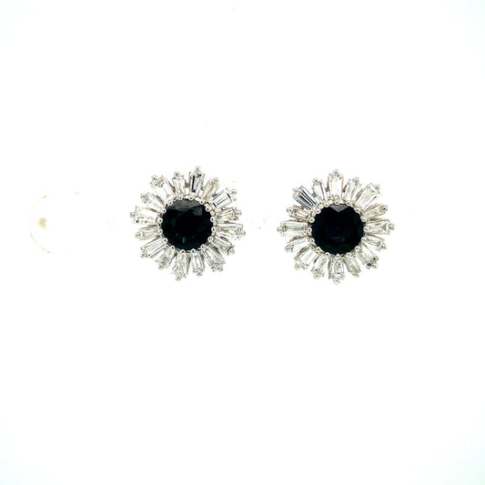 Sapphire and Diamond Earrings in 18K White Gold - KGT 33349-0