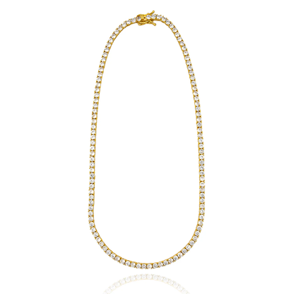 Kaia Delicate Tennis Chain Necklace Gold-0