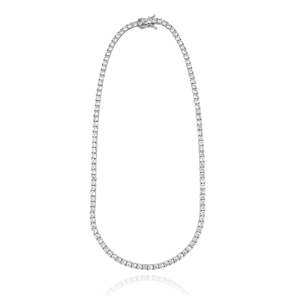 Kaia Delicate Tennis Chain Necklace Gold-1