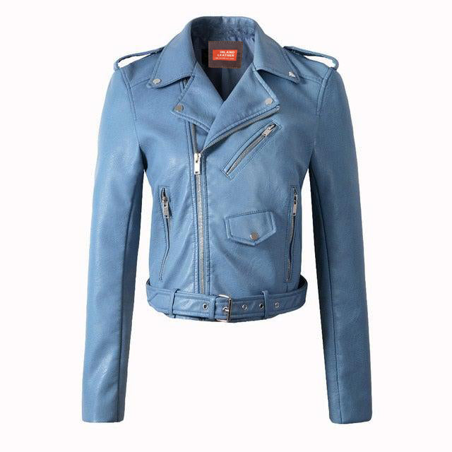 Katherine Women's Motorcycle Genuine Leather Jacket-1